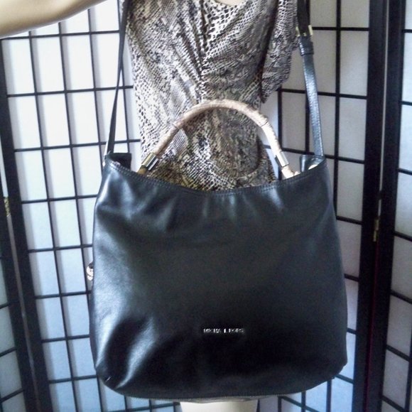 Michael Kors Handbags - MICHAEL KORS Snakeskin Detail Leather Cross-Body